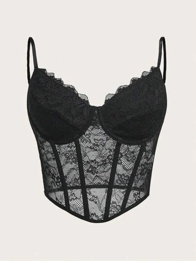 Lace Fishbone Corset Vest