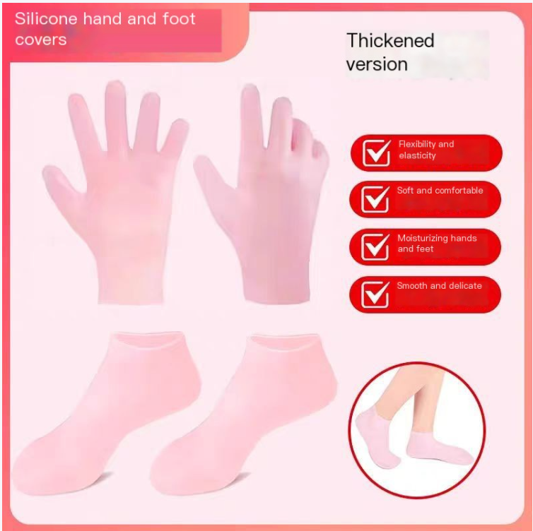 Soft Silicone Protective Moisturizing Gloves and Socks