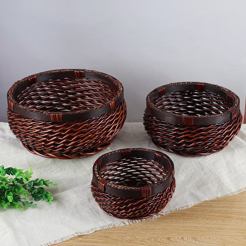 Artisan Woven Rattan Storage Basket