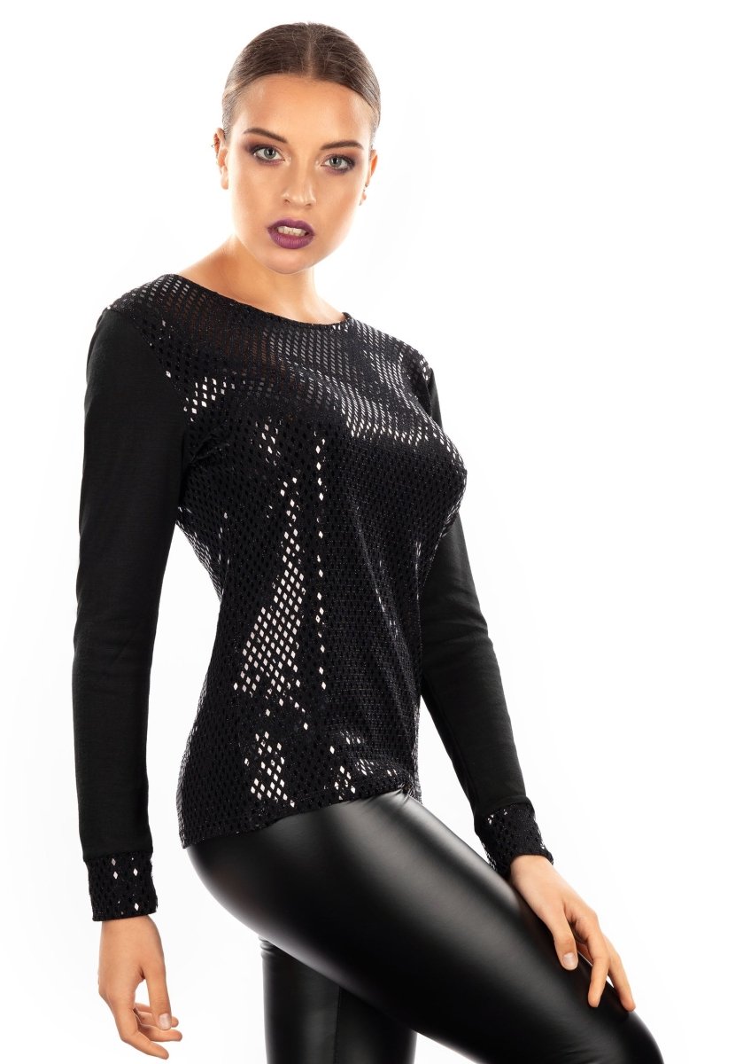 EGI Exclusive Merino Wool Blend Lurex Long Sleeved Top. Proudly Made - Wow Store