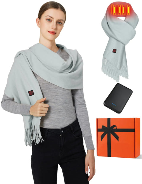 Electric Heated Scarf - Rechargeable Neck & Shoulder Heating Shawl for Men & Women | WOW Store - Wow Store