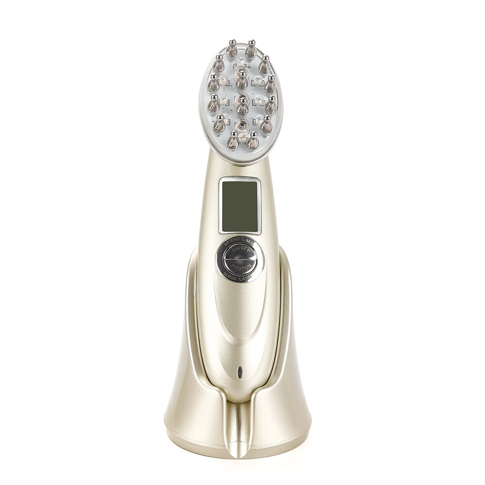 Electric Laser Hair Growth Comb Infrared EMS RF Vibration Massager Microcurrent Hair Care Hair Loss Treatment - Wow Store
