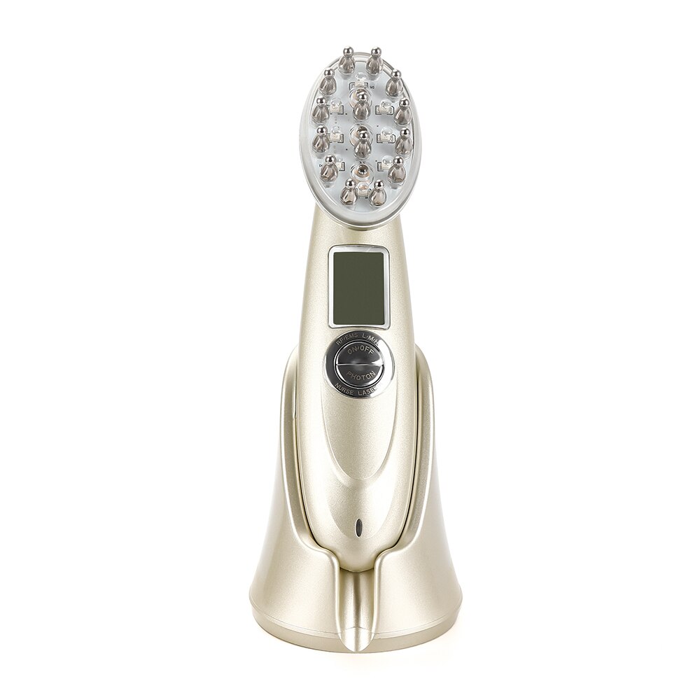 Electric Laser Hair Growth Comb Infrared EMS RF Vibration Massager Microcurrent Hair Care Hair Loss Treatment - Wow Store