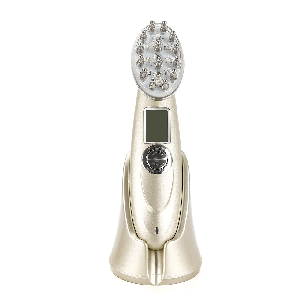 Electric Laser Hair Growth Comb Infrared EMS RF Vibration Massager Microcurrent Hair Care Hair Loss Treatment - Wow Store