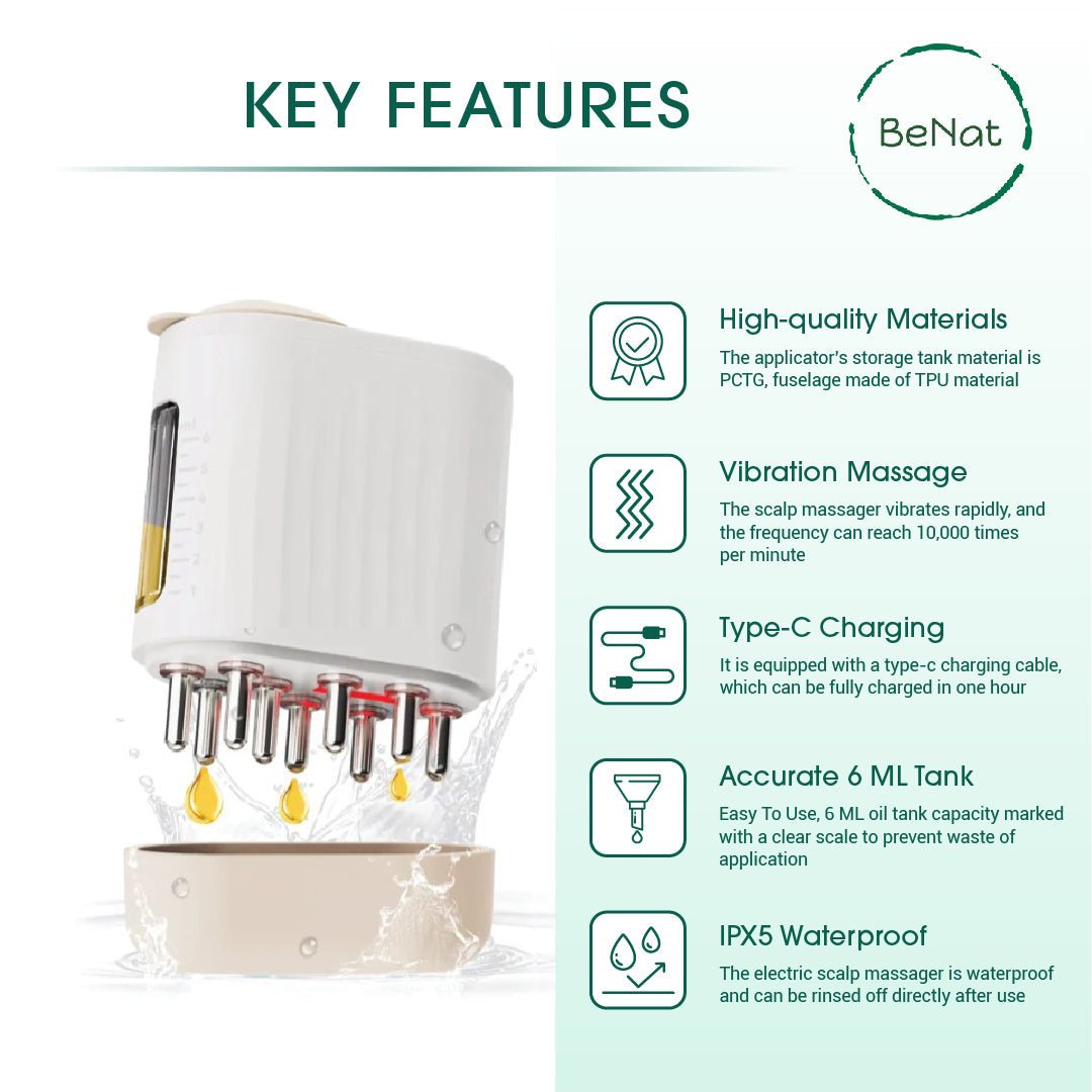 Electric Oil Applicator and Vibration Scalp Massager 2 in 1. - WowStore.live