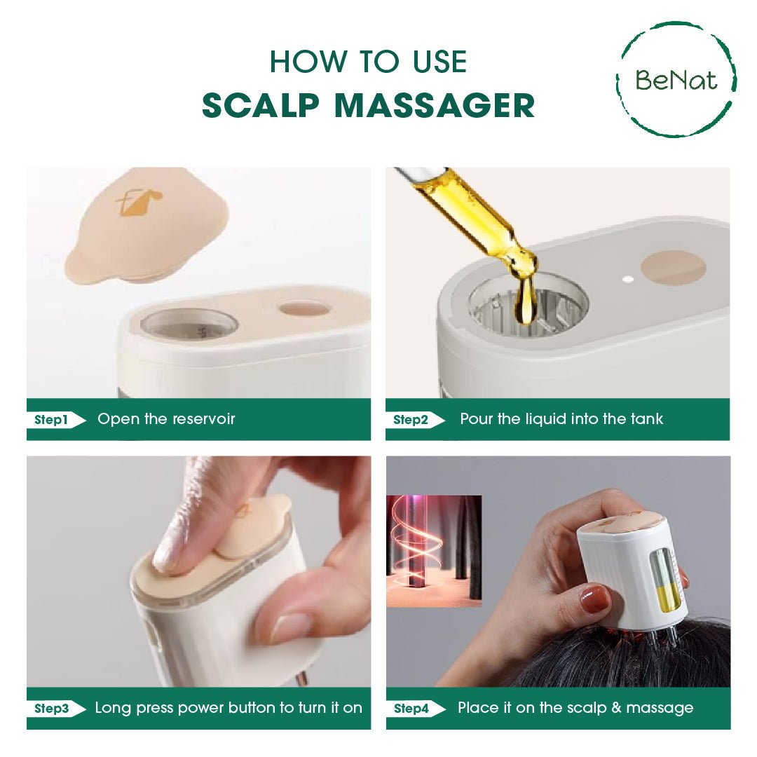 Electric Oil Applicator and Vibration Scalp Massager 2 in 1. - WowStore.live