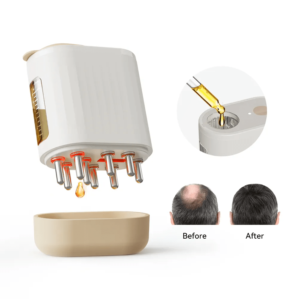 Electric Oil Applicator and Vibration Scalp Massager 2 in 1. - WowStore.live