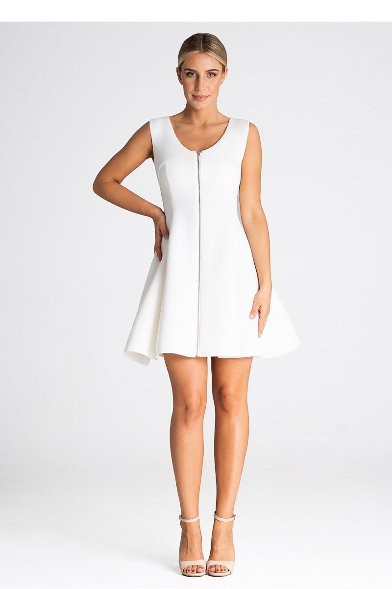 Elegant Figl floral midi dress with wrap front and V-neck on model, perfect for cocktail parties