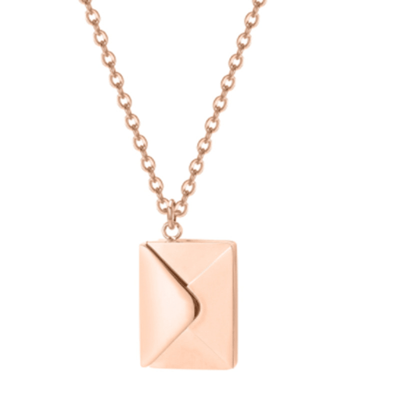 Elegant Silver Envelope Pendant Necklace – Minimalist Fashion Jewelry - Wow Store