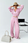 Elegant V - Neck Wide - Leg Lounge Set 209317 - LaBalancia | Wow Store - Wow Store