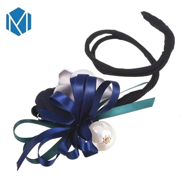 Elegant Woman Flower Donuts Twist Headband - Wow Store