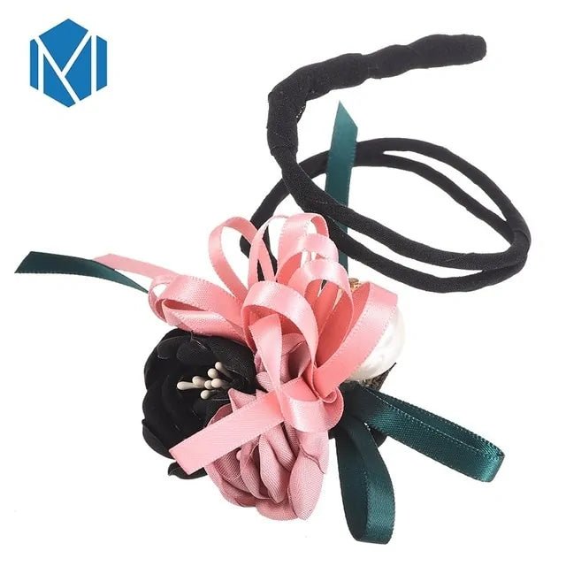 Elegant Woman Flower Donuts Twist Headband - Wow Store