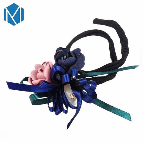 Elegant Woman Flower Donuts Twist Headband - Wow Store