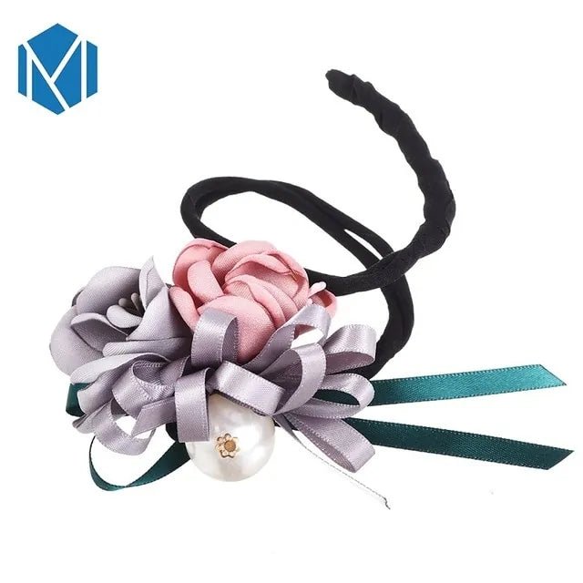 Elegant Woman Flower Donuts Twist Headband - Wow Store