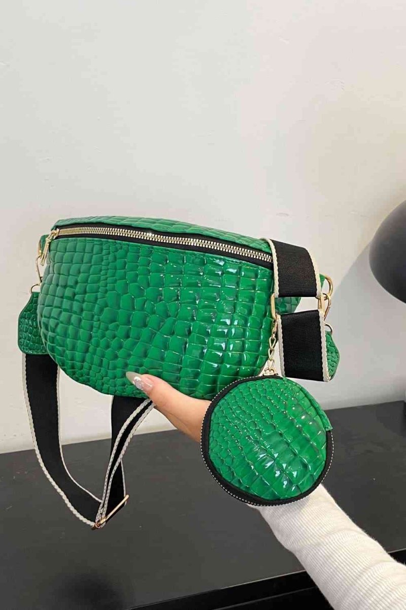 Ella Crocodile Sling Bag with Coin Purse