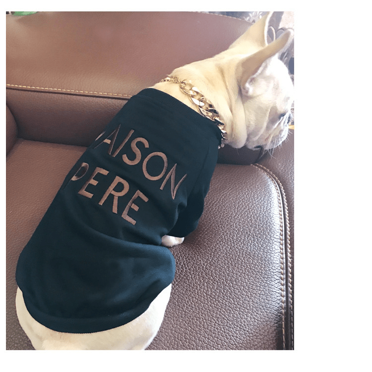 Embroidered Terry Cotton Sweater for Dog Owners - WowStore.live