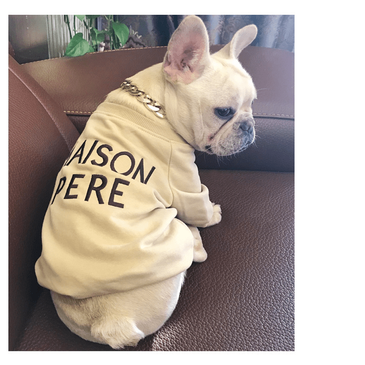 Embroidered Terry Cotton Sweater for Dog Owners - WowStore.live