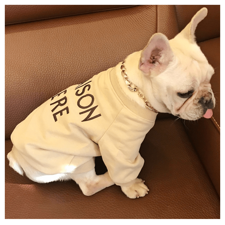 Embroidered Terry Cotton Sweater for Dog Owners - WowStore.live