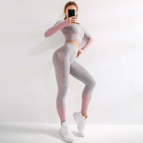 EP Sport Women's Yoga Set in Motion - Demonstrating Flexibility and Stretch Performance - Wow Store