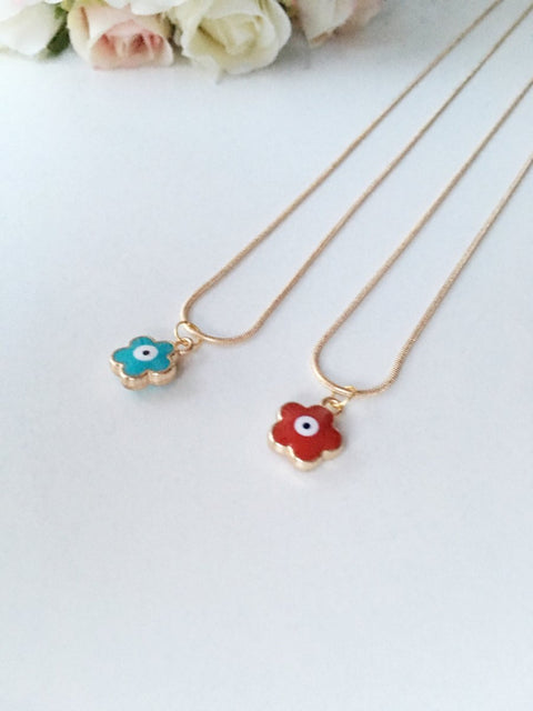 Evil Eye Clover Necklace, Good Luck Charm Necklace | Wow Store - Wow Store