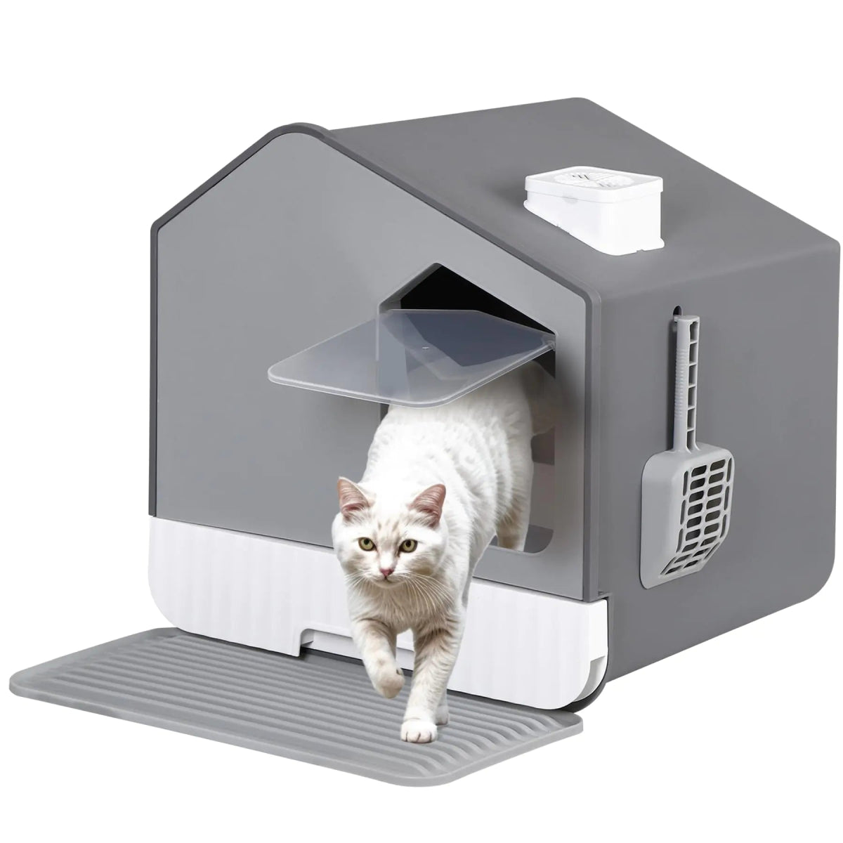 Extra Large Enclosed Cat Litter Box with Scoop and Mat | WOW Store - Wow Store