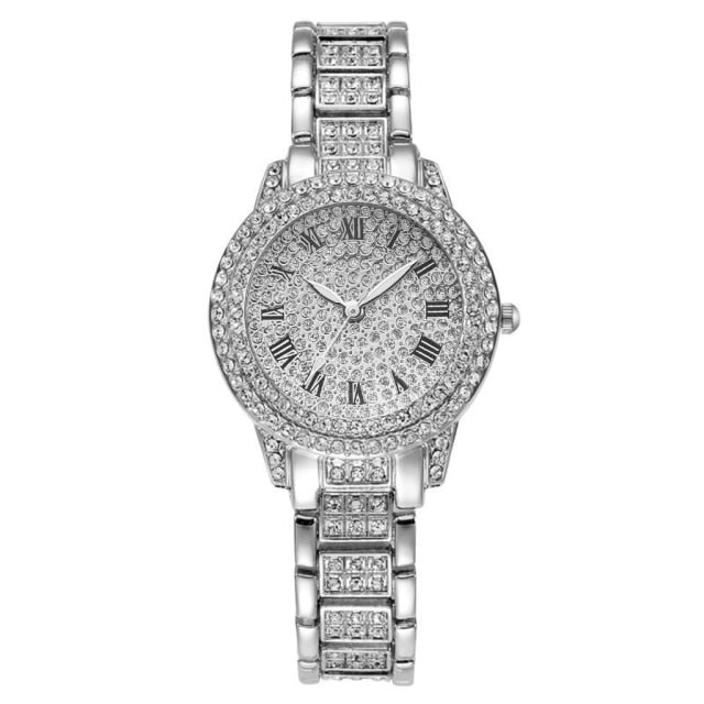 Diamond Crystal Luxe Watch & Bracelet Set
