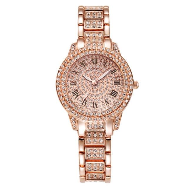 Diamond Crystal Luxe Watch & Bracelet Set