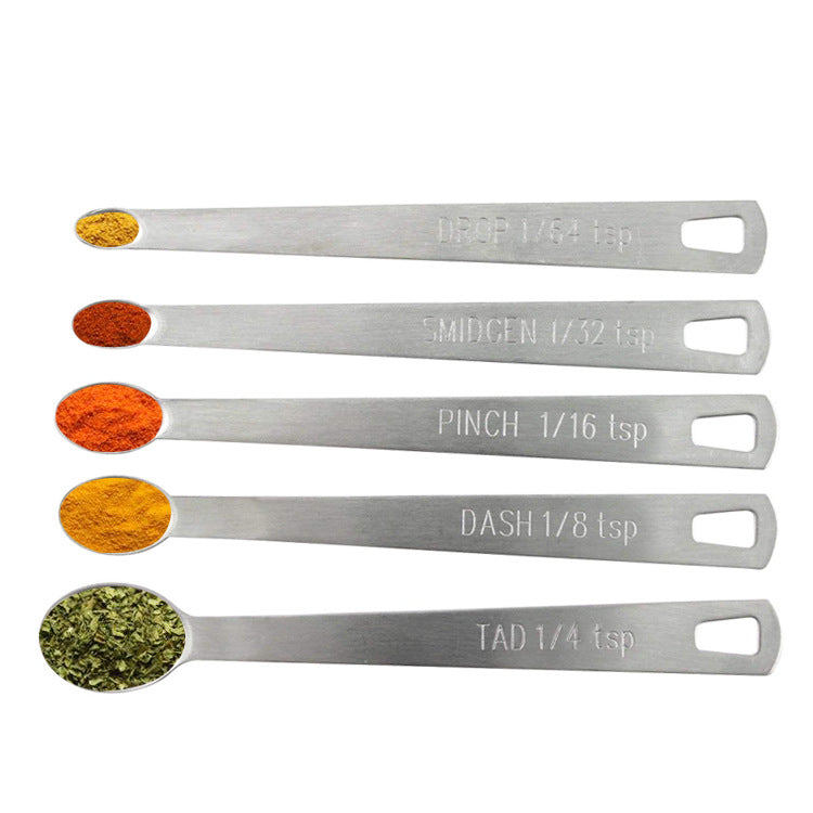 Precision Stainless Steel Measuring Spoons Set of 5