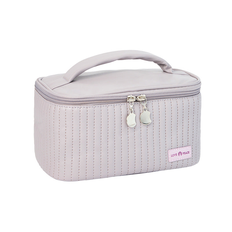 Quilted Vanity Case with Top Handle