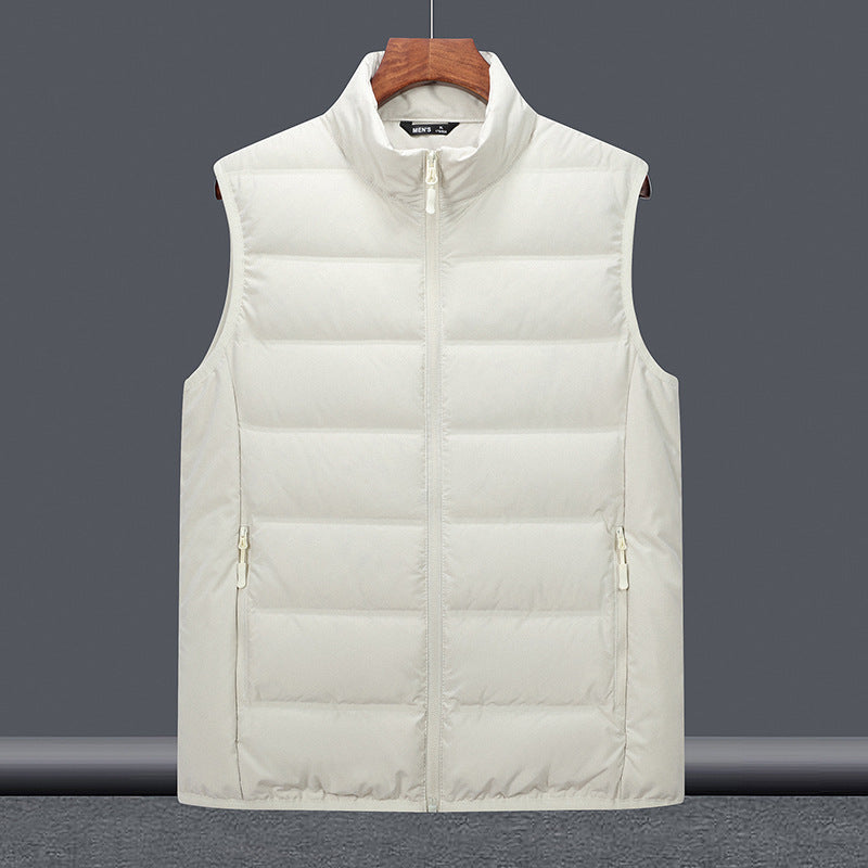 Sleeveless Zip-Up Puffer Gilet with Stand Collar — view 4