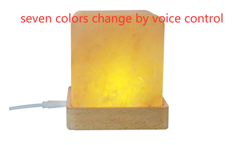 Handcrafted Himalayan Salt Lamp with Wooden LED Base