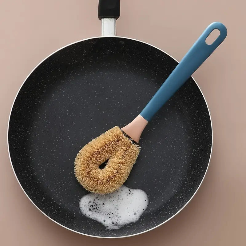 Sustainable Coconut Fiber Long-Handled Dish Brush