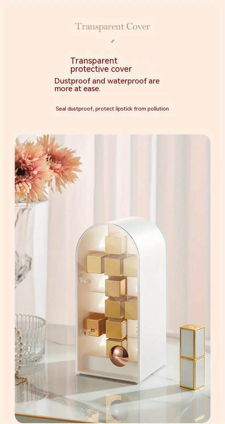 Luxury Lipstick Organizer - 18 Capacity Storage Box