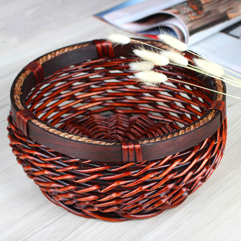 Artisan Woven Rattan Storage Basket