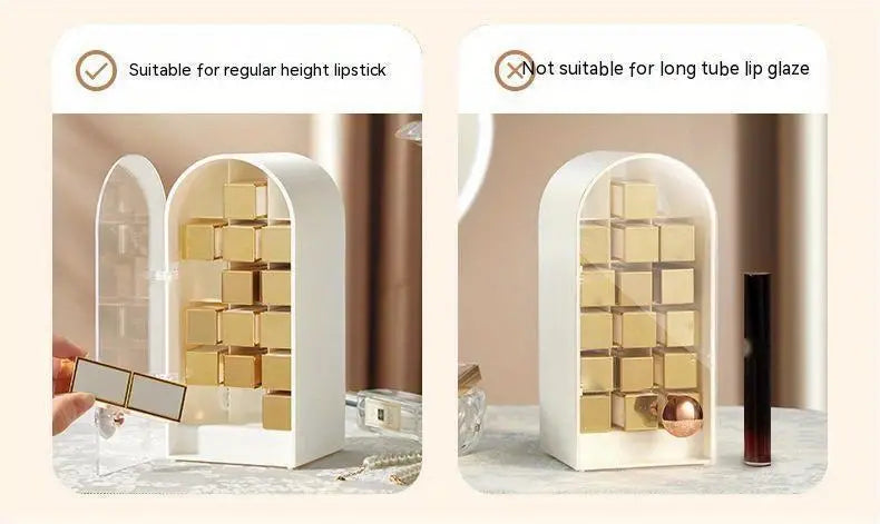 Luxury Lipstick Organizer - 18 Capacity Storage Box