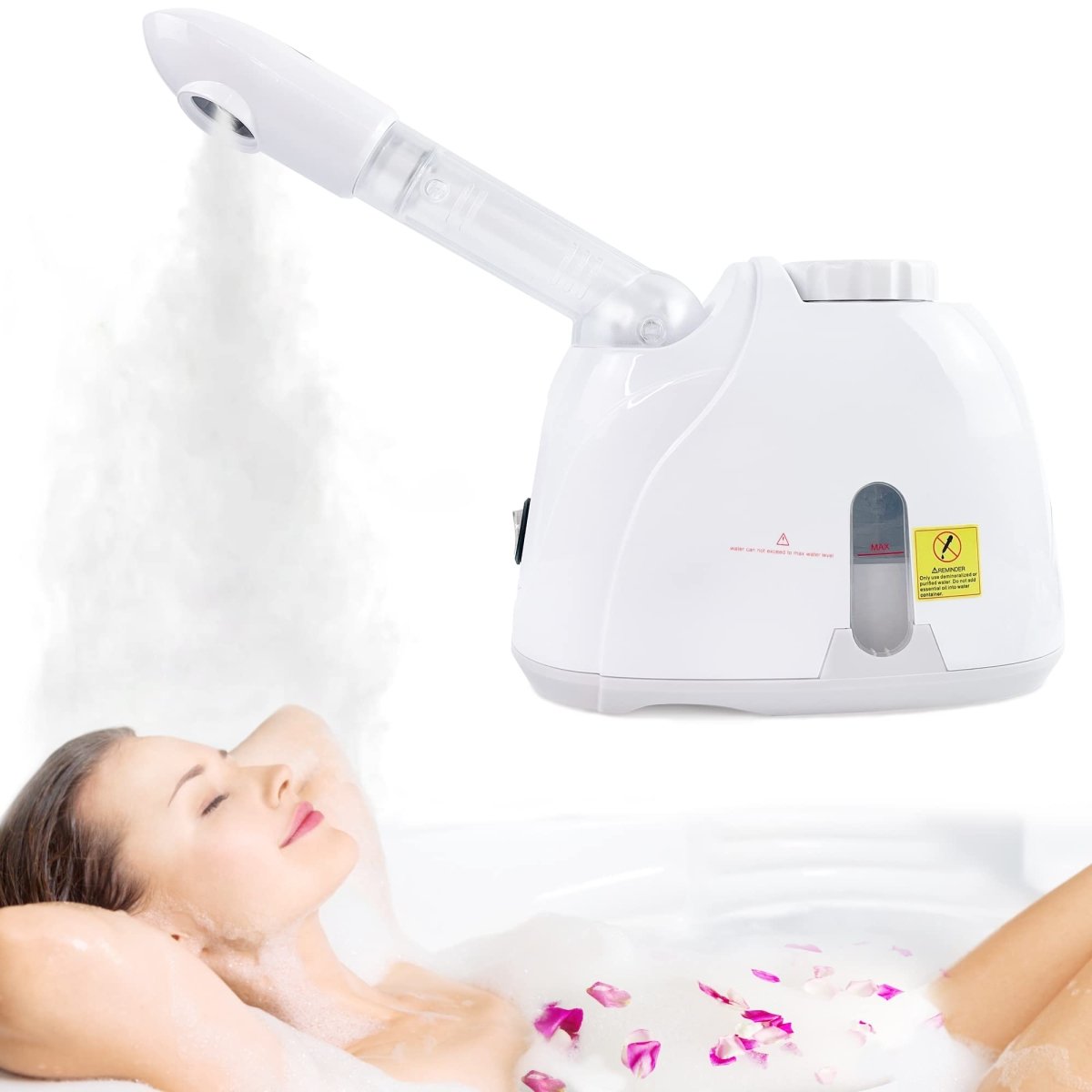 Facial Mist SteamerYOKYAK Facial Steamers with 360° Rotatable Sprayer Face Steamer for Facial Deep Cleaning Hot Mist Humidifier Steamer for Face Spa Sinuses Moisturizing Homeuse or Salon - WowStore.live