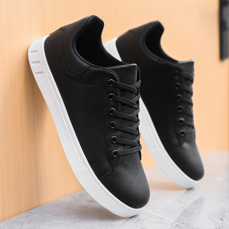 Men's Faux-Leather Lace-Up Sneakers