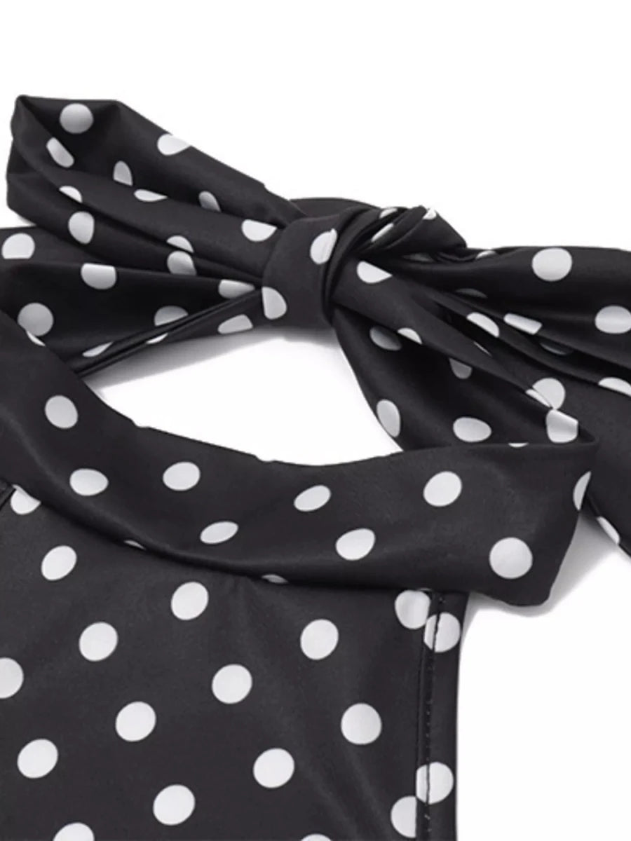 Faye Polka Dot Sleeveless Mini Dress - WowStore.live