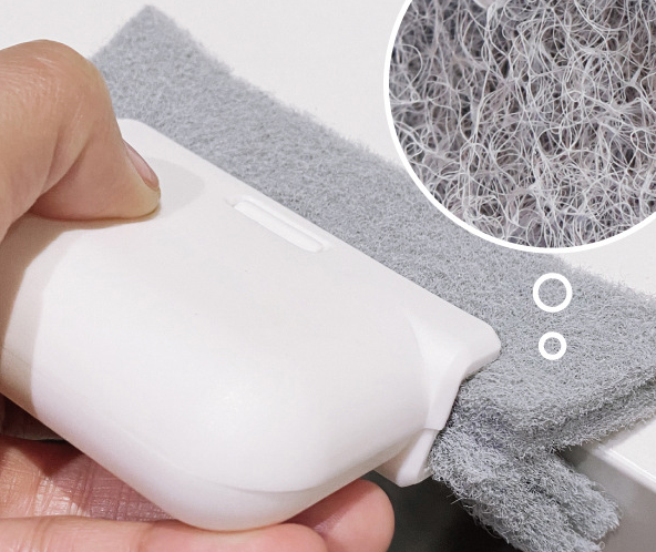 Detachable Window & Door Track Cleaning Brush in white
