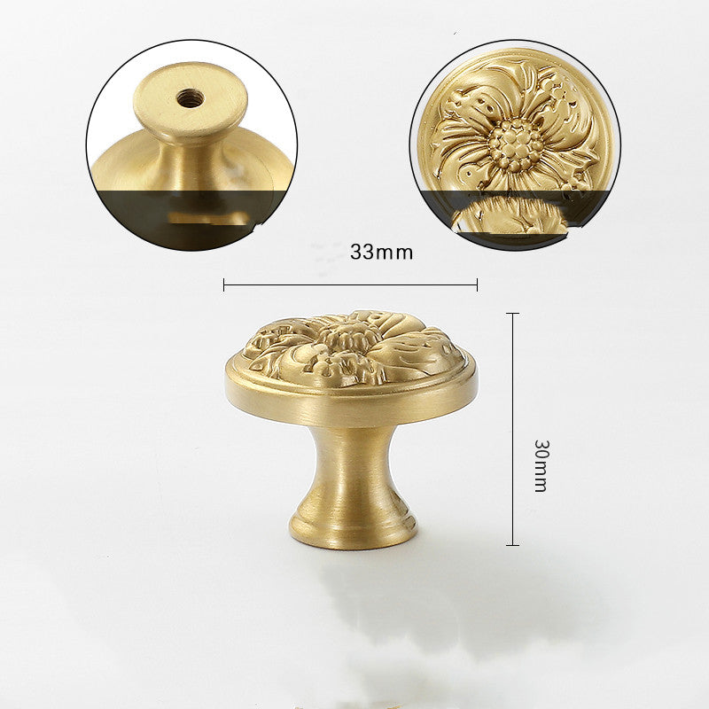 Gold-Tone Nature-Shape Cabinet Knob, 26 Designs — view 4