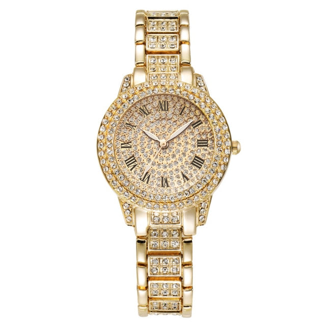 Diamond Crystal Luxe Watch & Bracelet Set