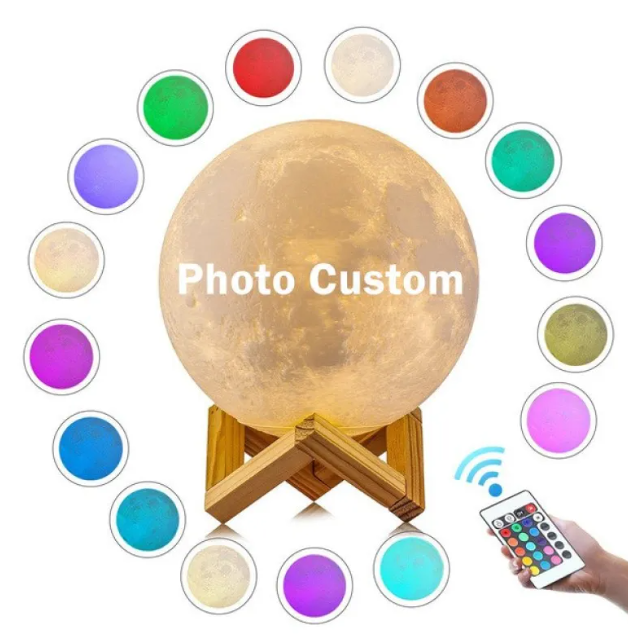 Personalized Moon Lamp with Custom LED Light