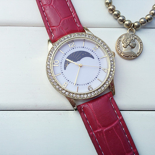 Sun Phase Crystal Watch