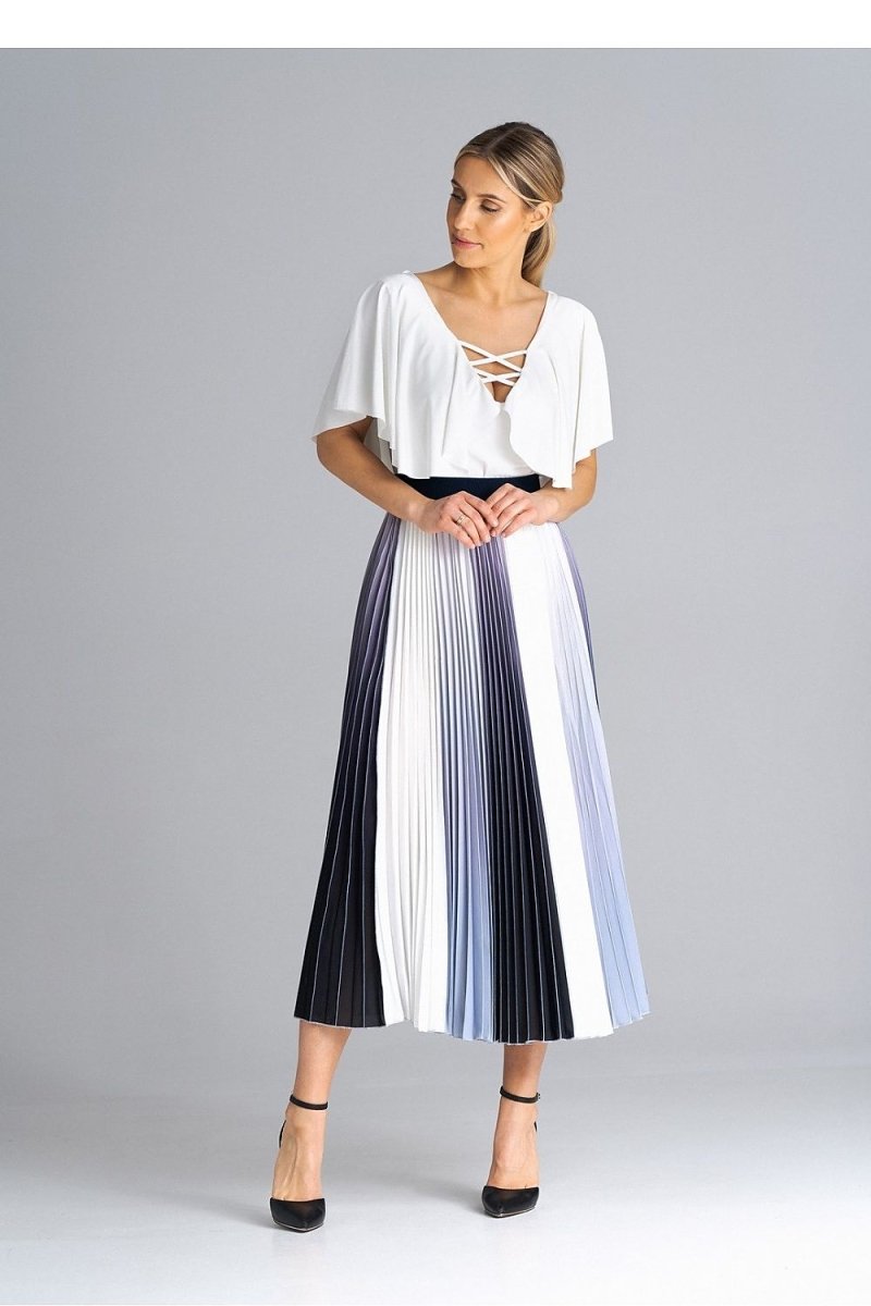 Women's Figl designer skirt in elegant A-line silhouette, professional office wear, midi length