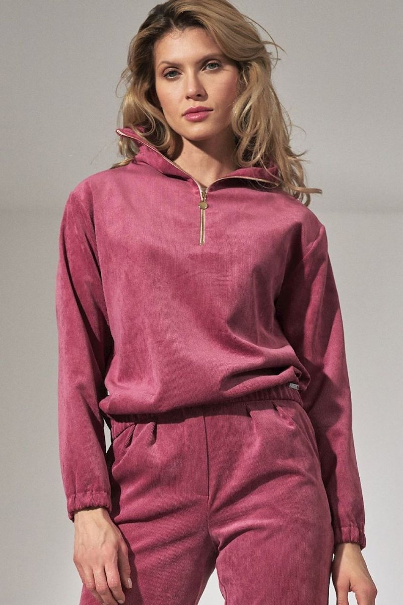 FIGL Women's Casual Sweatshirt Model 151824 in soft grey | Comfortable modern pullover for casual wear