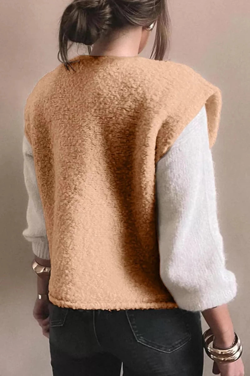 Fleece Button - Down Vest Coat - Wow Store