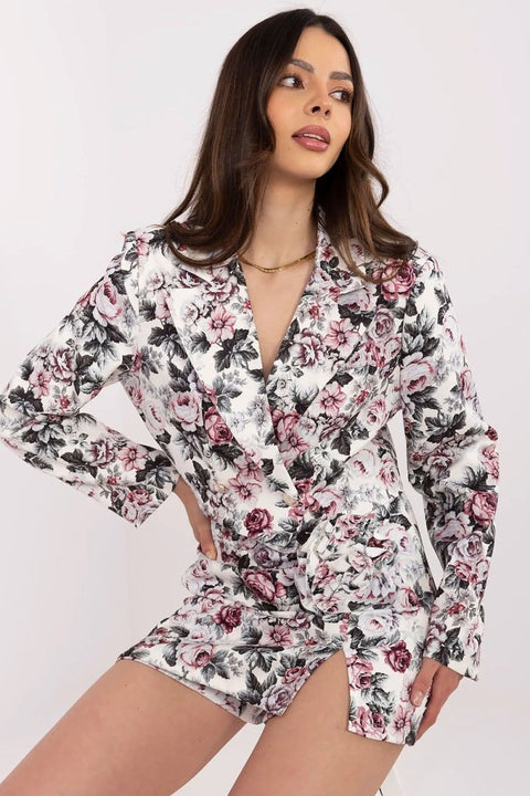 Floral Blazer & Skirt - Shorts Set model 212278 Italy Moda - Wow Store - Wow Store