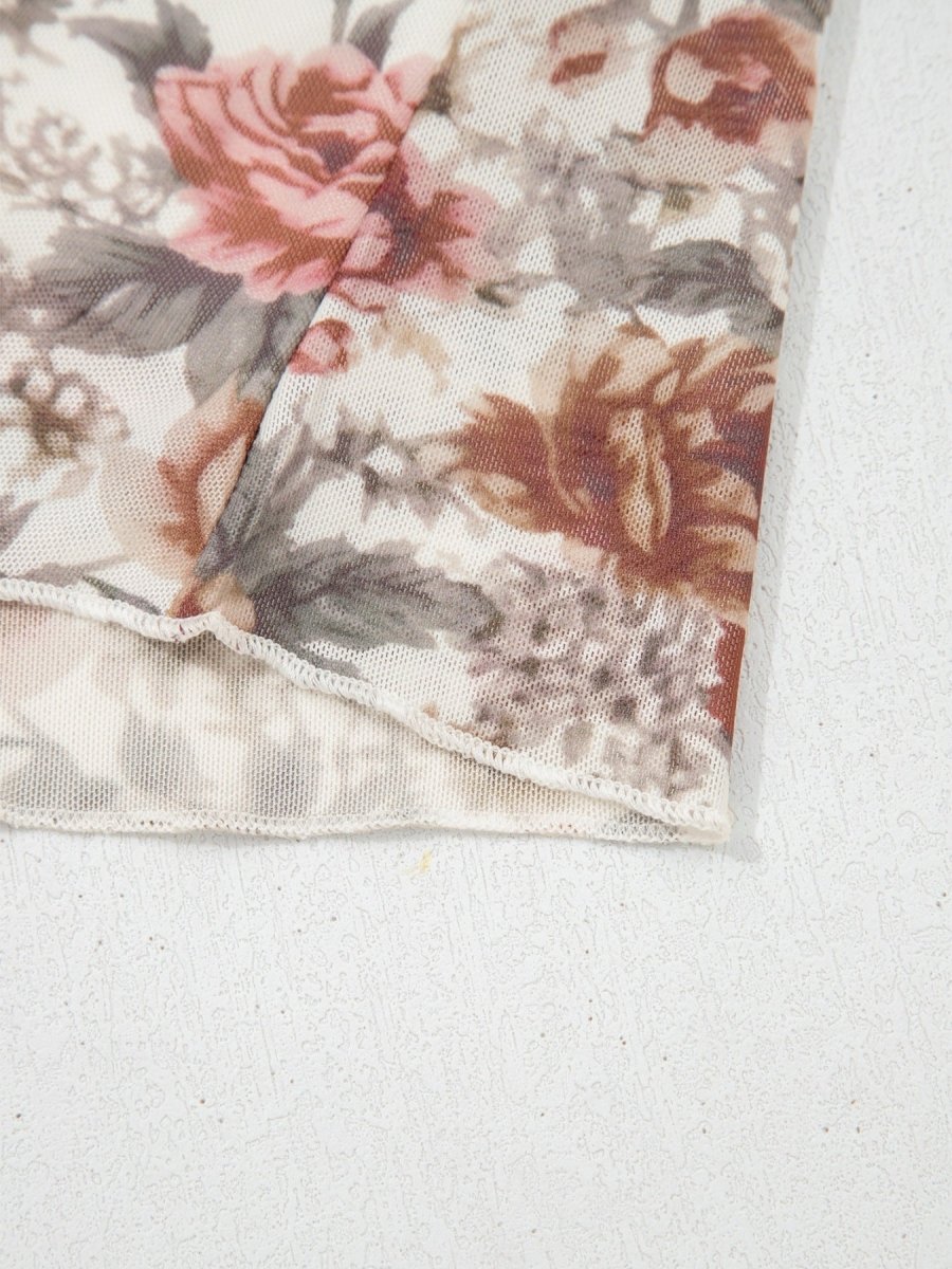 Floral Print Flounce Sleeve Blouse - Wow Store