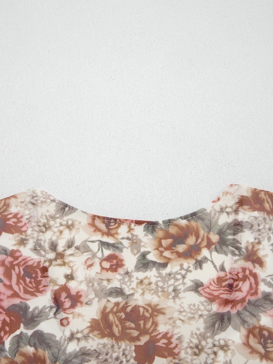 Floral Print Flounce Sleeve Blouse - Wow Store