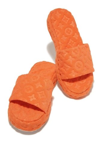 Flower Slides Fur Slippers for Women Orange/Pink/Green/Black - Wow Store